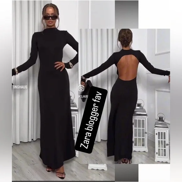 NWT ZARA VIRAL OPEN-BACK CREPE DRESS 
🚨FIRM PRICE NO DISCOUNT  ON THIS DRESS - Picture 4 of 16